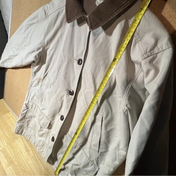 L.L. Bean Beige Utility Jacket with Brown Accents Size L - Picture 4 of 5